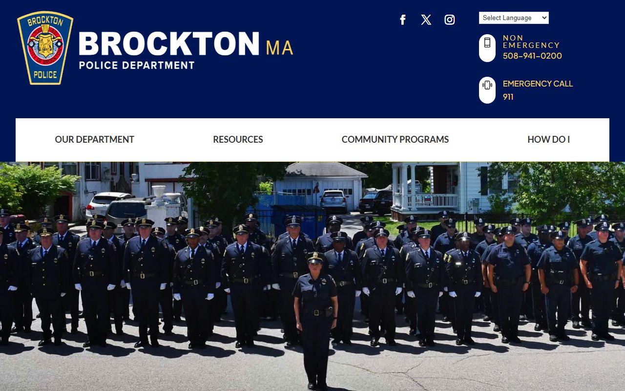 Brockton Police Department website for released inmate records requests