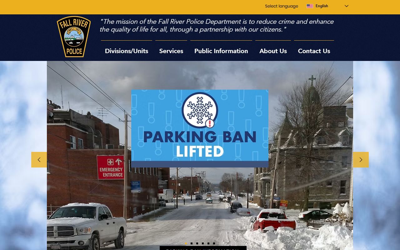 Fall River Police Department website for released inmate records