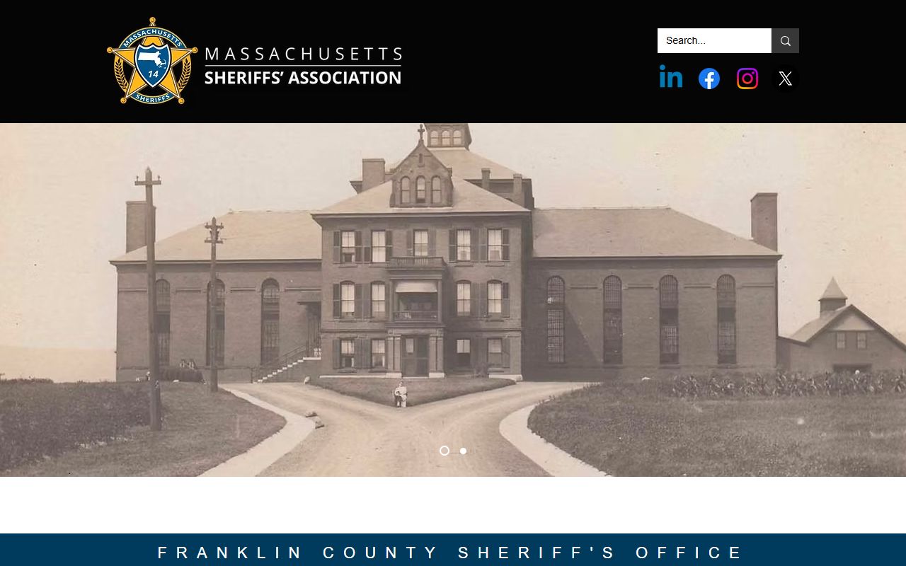 Massachusetts Sheriffs Association Franklin County released inmate info
