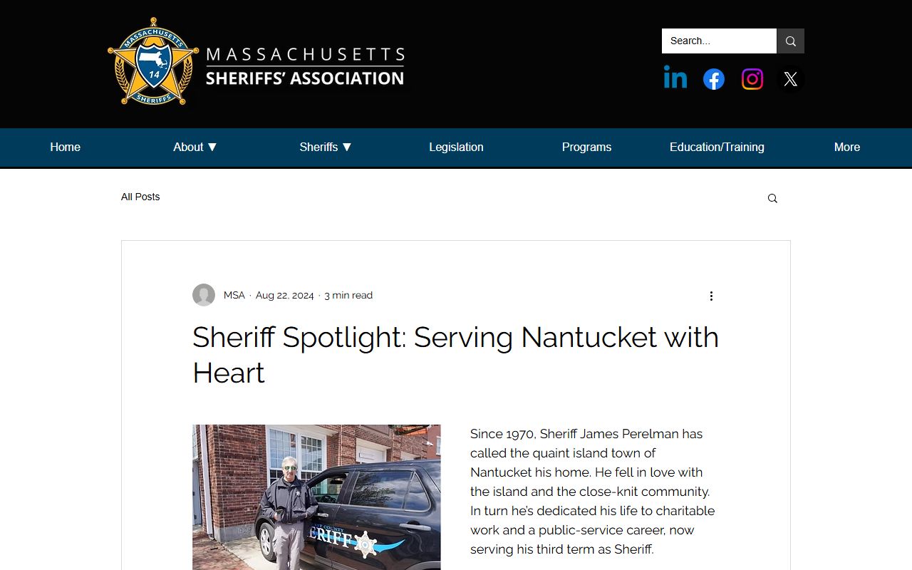 Nantucket County Sheriff profile released inmate records