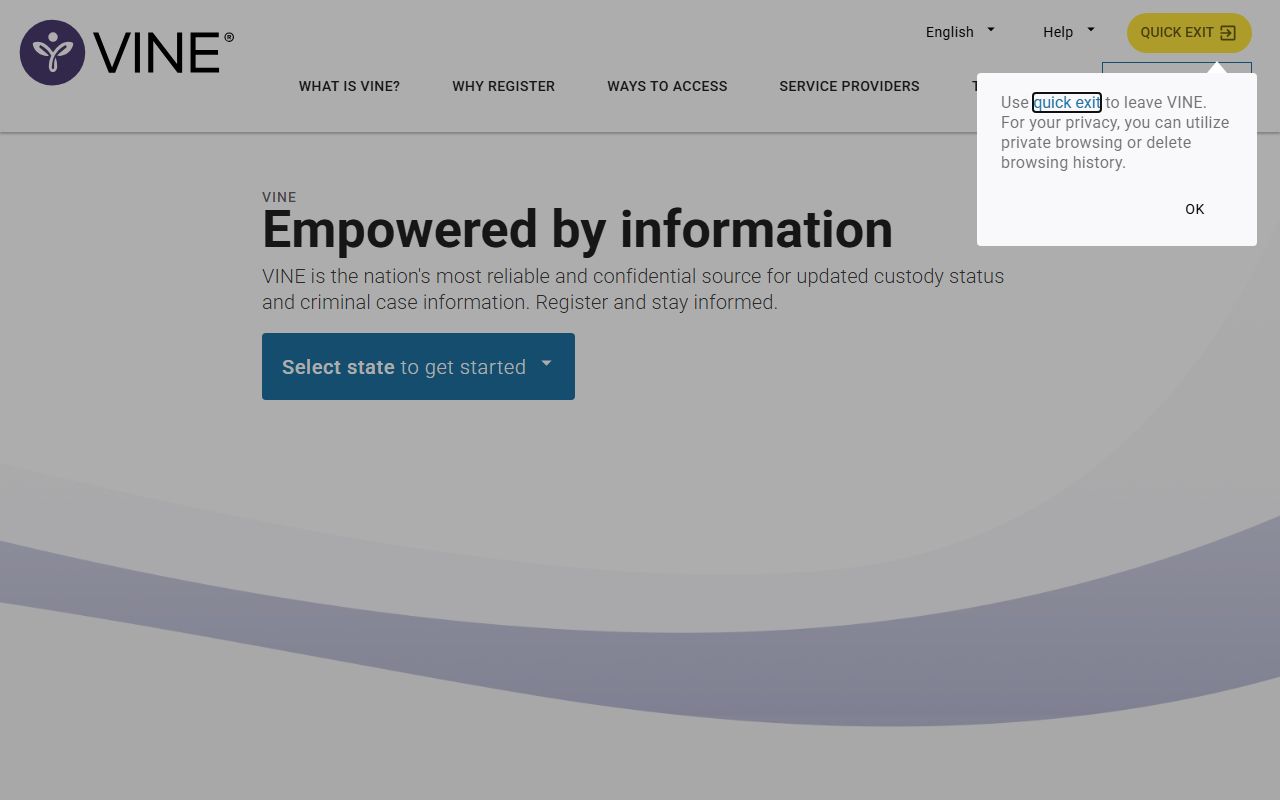 VINE inmate locator for Massachusetts released inmates search